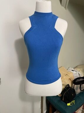 Women’s Royal Blue High Neck Tank Top